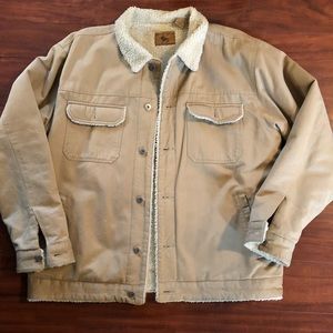 Men’s tan Sherpa lined coat